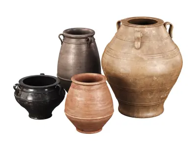 Antique Vases Set  3D model