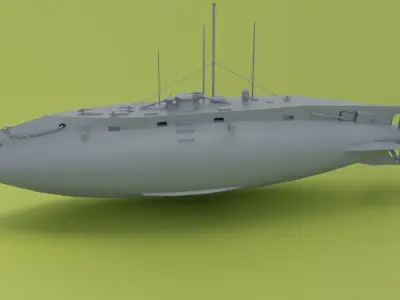 HMS Holland - Submarine Low-poly 3D model