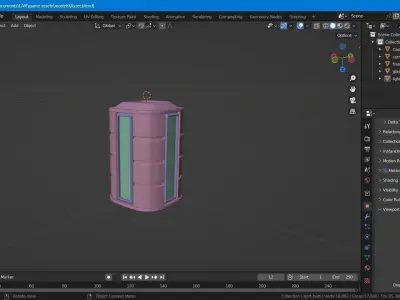 Wasteland Capsule Model Low-poly 3D model