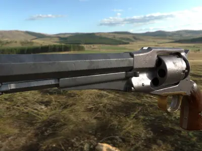 Remington Model 1861 Low-poly 3D model
