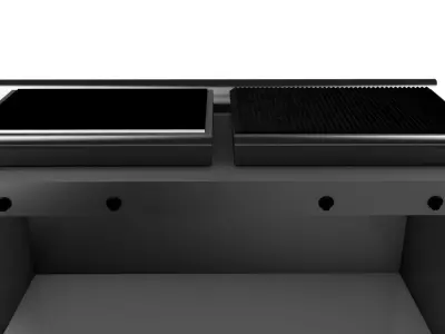 Industrial kitchen grill unit 3D model