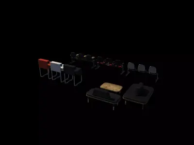 Longarina chair set  3D model