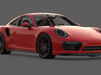 2016 Porsche 911 Turbo S 3D Model  All Weather Supercar 3D model