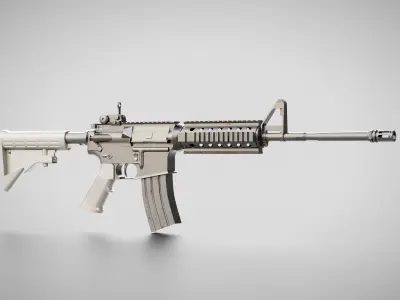 M4A1 Assault Rifle PBR Low-poly 3D model