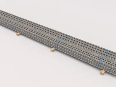 Reinforcing Steel Pallet Low-poly 3D model
