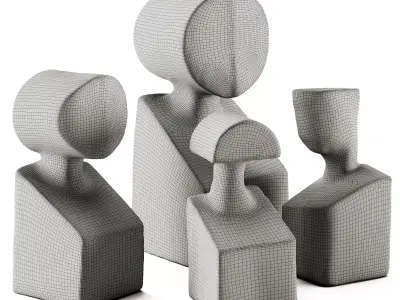 Gardeco Objects The Muses Ceramic Sculpture 3D model