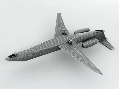 Embraer Legacy 600 Aircraft Low-poly 3D model