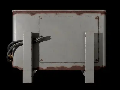 Air Conditioner Unit Rusty Low-poly 3D model