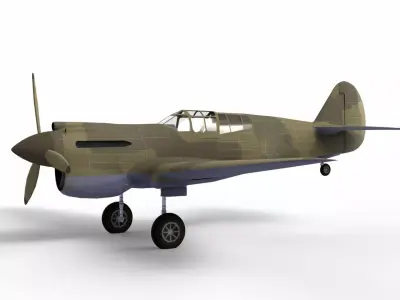 Fighter Plane Low-poly 3D model