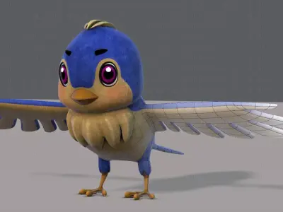 Bird V01 Low-poly 3D model