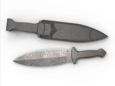 Smatchet Boker Knife Low-poly 3D model