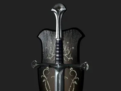 Anduril Sword 3D Model  3D model