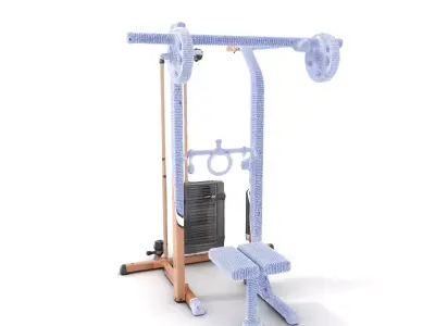 Copper Fitness Station model pack Low-poly 3D model