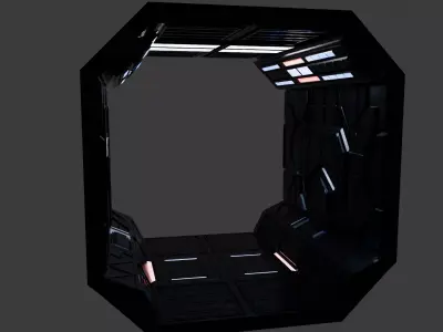 hallway futuristic 3D model