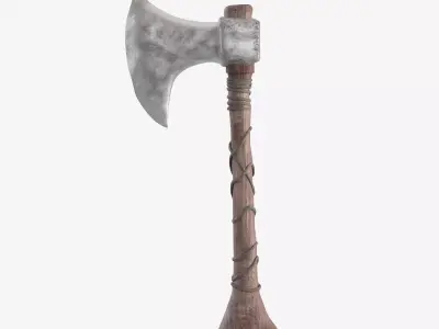 Stylized Medieval Axe Low-poly 3D model purchase