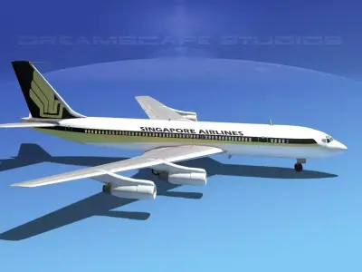Boeing 707 Singapore Airlines 3D model