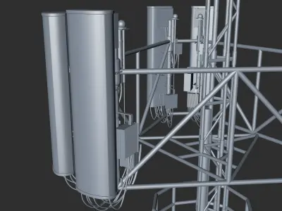 4G 5G Network Cell Transmitter Tower 3D model