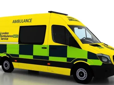Mercedes Benz Sprinter L2H2 2015 England Ambulance EU 3D model