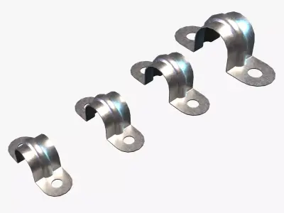 Conduit Clamp Strap Low-poly 3D model