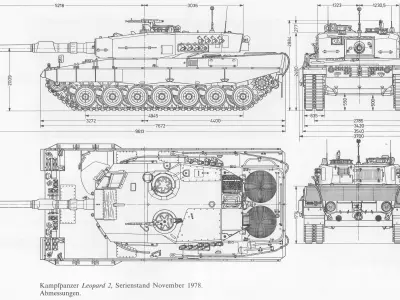 Tank Leopard 2 - A4 3D model