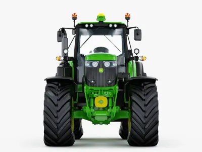 Farm Tractor John Deere 6195M 3D model