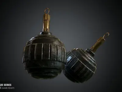 Kugel Grenade - WWI Grenade Series Low-poly 3D model