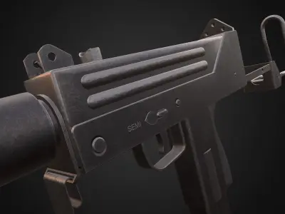 MAC - 10  Low-poly 3D model