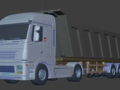 Generic Dump - Tipping - Grain - Construction Truck - Trailer 3D model