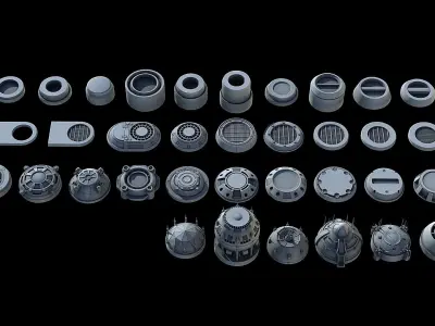 Sci-Fi KitBash and Props Pack Part one 3D model