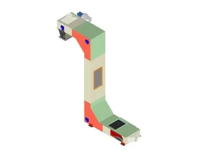 Z belt transporter conveyor 3D model