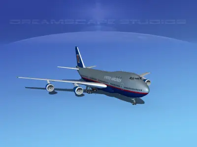 Boeing 747-100 United Airlines 3 3D model
