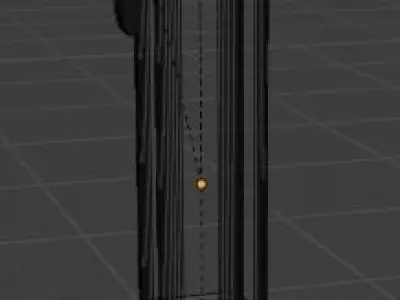 red ballpoint pen 3D model