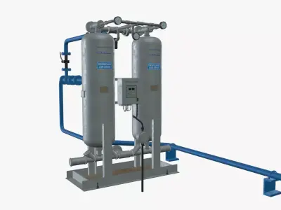 Desiccant air dryer 3D model