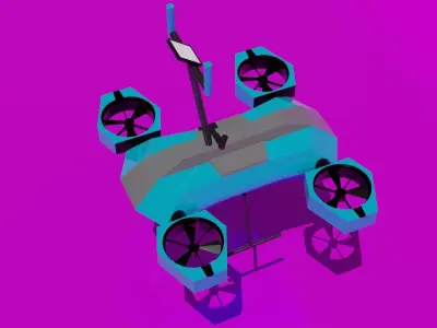 Hoverboard  M3 Low-poly 3D model