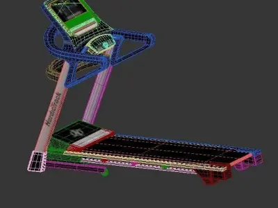 Gym-Equipment-Treadmill-NordicTrack treadmill with ipad 3D model