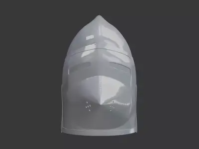 Medieval Bascinet 3D Printable 3D print model