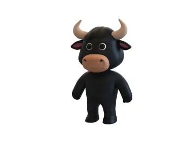 High-Quality 3D Cartoon Bull  3D model