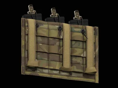 MSA Triple M4 Mag Pouch Low-poly 3D model