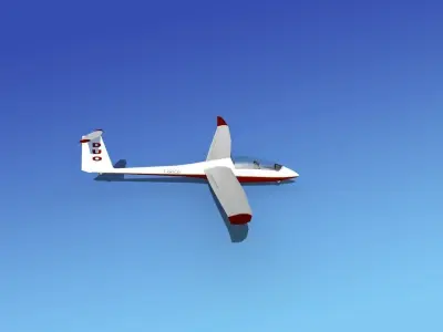 Duo Discus Sailplane 3D model 6