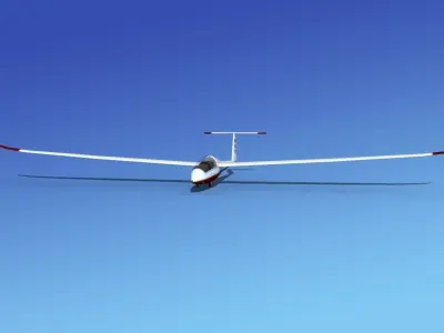 Duo Discus Sailplane 3D model 6
