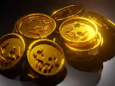 Gold Coins Low-poly 3D model Low-poly 3D model