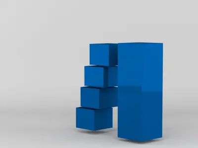  file cabinet  Low-poly 3D model