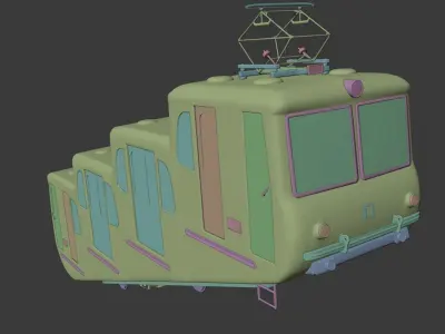 Kyiv Funicular train 1959 3D model