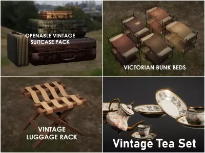 Vintage Victorian Furniture Pack - 4K PBR