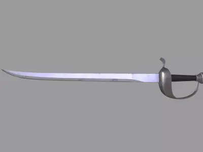 Pirates Saber Low-poly 3D model