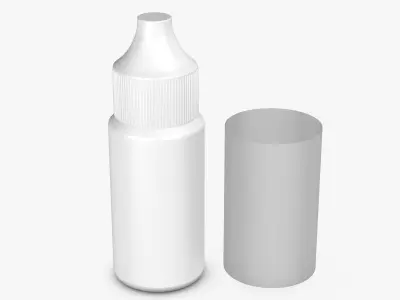 White Plastic Tube 3D model
