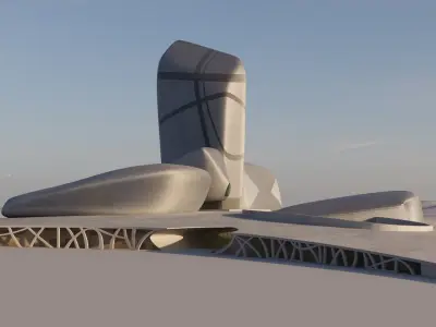  Ithra - King Abdulaziz Center for World Culture 3D model 3ds Max and Blender 