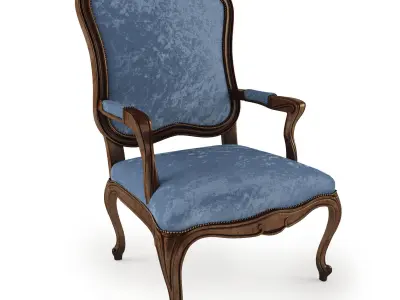  Antique Classic Bergere Armchair 3D model