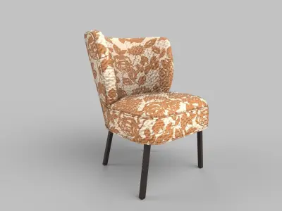 chair with floral pattern 3D model