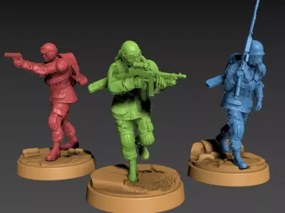 Konfusion 47 Allied Soldiers 3 set 32mm 3D print model